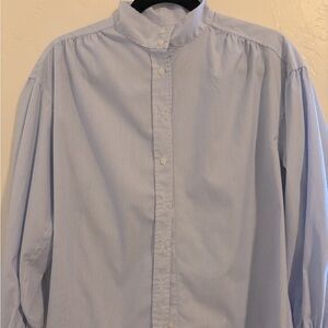 Ralph Lauren women’s cotton striped, blue button down M